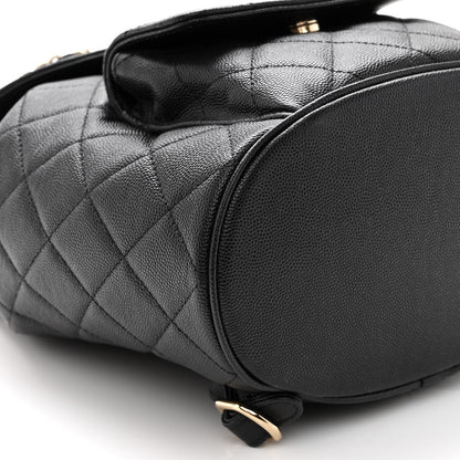 Chanel Lambskin Quilted Small Duma Drawstring Backpack Black 9 of 10