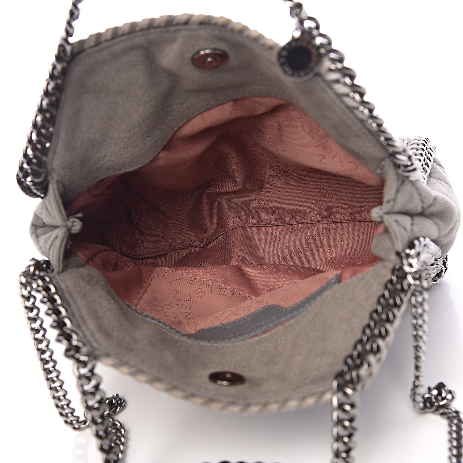Stella McCartney Shaggy Deer Quilted Mini Falabella Tote Grey 6 of 12