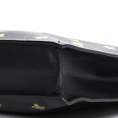 Gucci Grained Calfskin Bee Star Vertical Tote Black 9 of 9