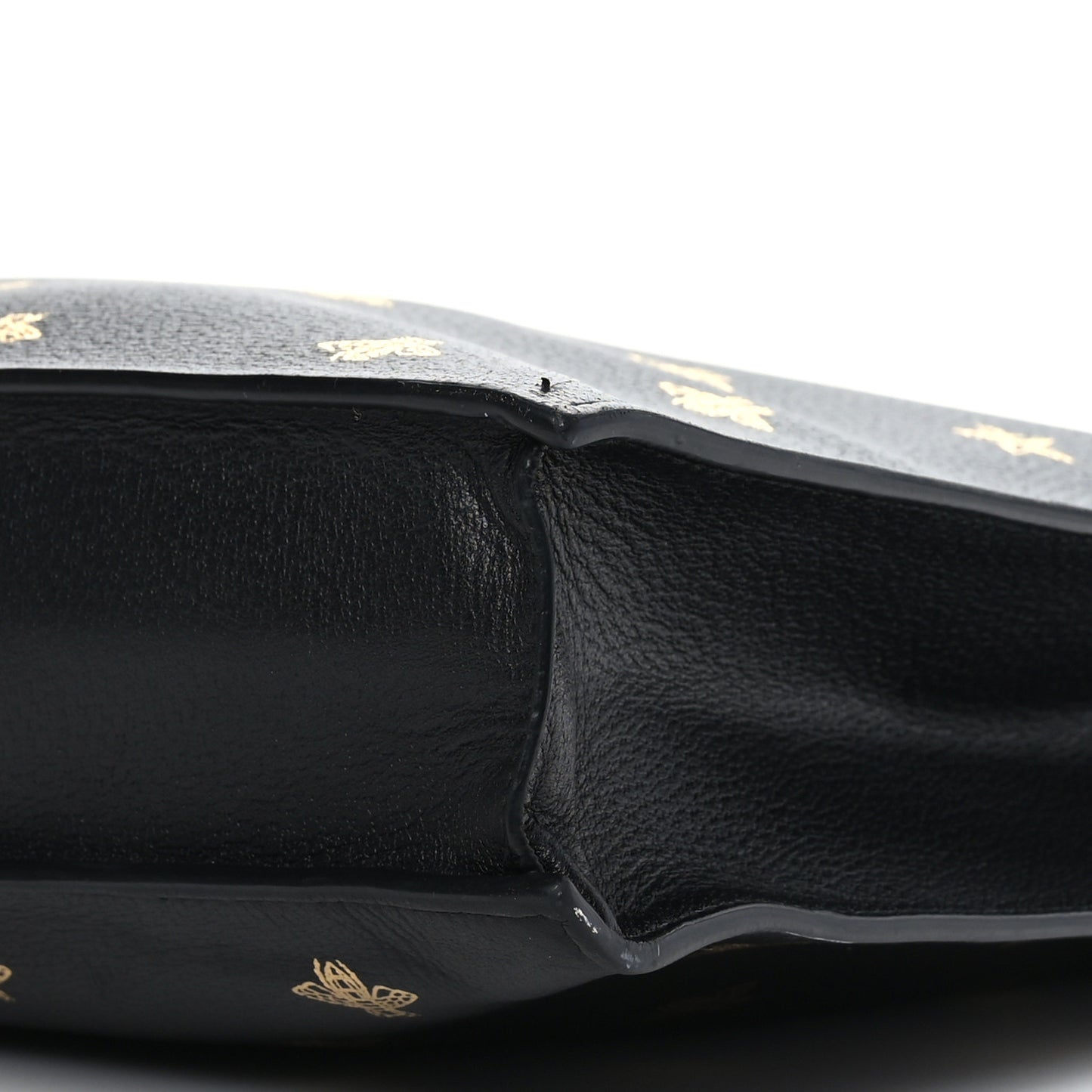 Grained Calfskin Bee Star Vertical Tote Black