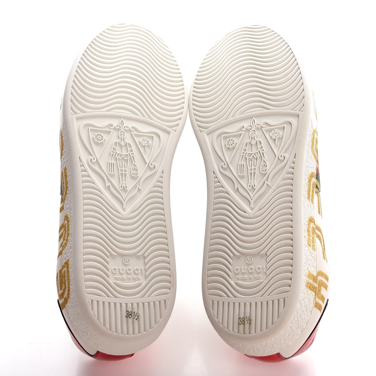 Gucci X SEGA Calfskin Ayers Web Guccy Womens Ace Sneakers 38.5 White 5 of 9