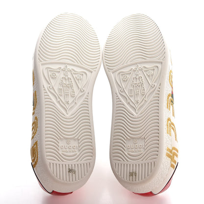 Gucci X SEGA Calfskin Ayers Web Guccy Womens Ace Sneakers 38.5 White 5 of 9