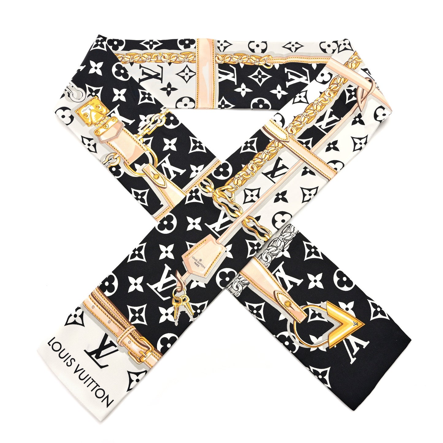 Silk Monogram Confidential Bandeau Black
