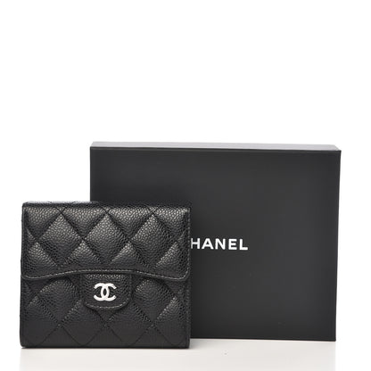 Chanel Caviar Quilted Compact Flap Wallet Black 9 of 9