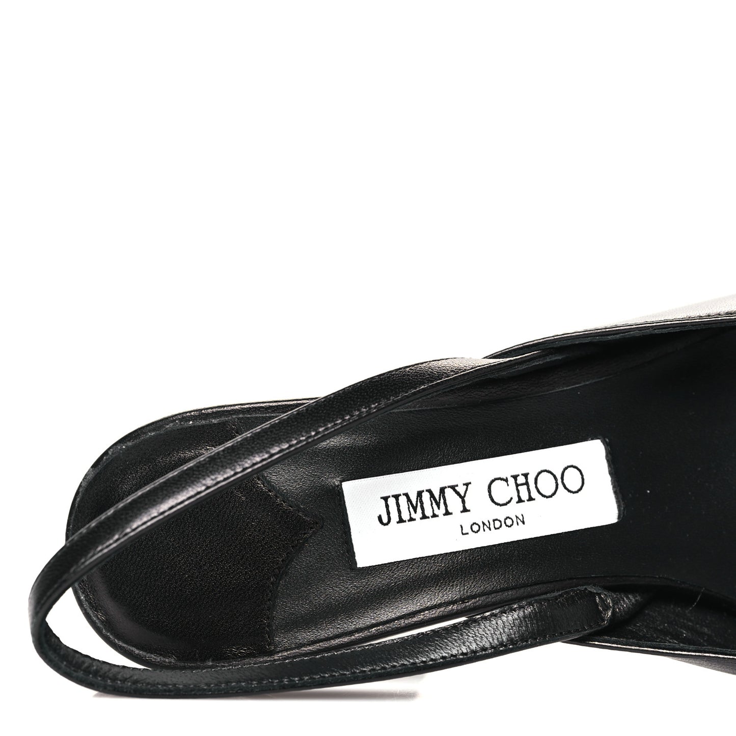 Nappa Lev 95 Peep Toe Slingback Pumps 39.5 Black