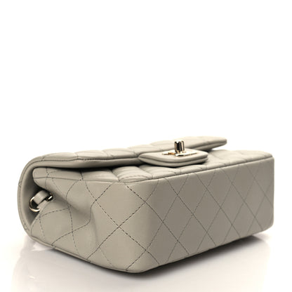 Chanel Lambskin Quilted Mini Rectangular Flap Grey 4 of 11
