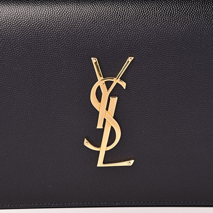 Saint Laurent Grain De Poudre Classic Monogram Kate Clutch Black 14 of 14