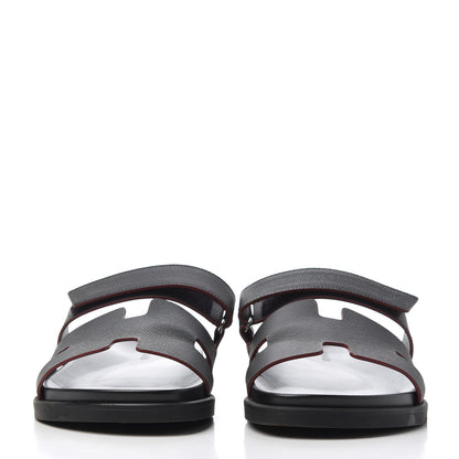Hermes Epsom Mens Chypre Sandals 43 Black 2 of 15