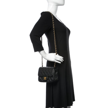 Chanel Lambskin Quilted Mini Square Flap Black 2 of 10