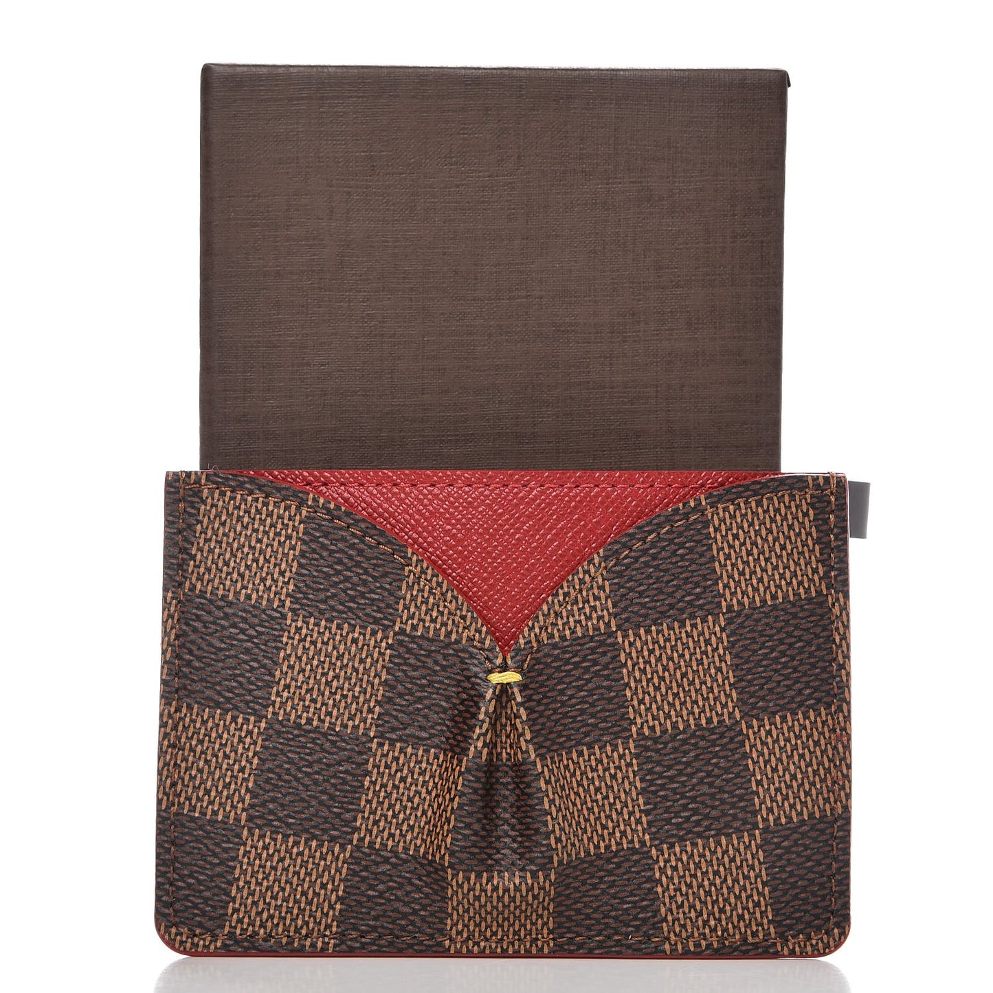 Damier Ebene Caissa Card Holder Cherry