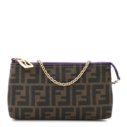 Fendi Zucca Spalmati Pochette Tobacco Viola 1 of 11