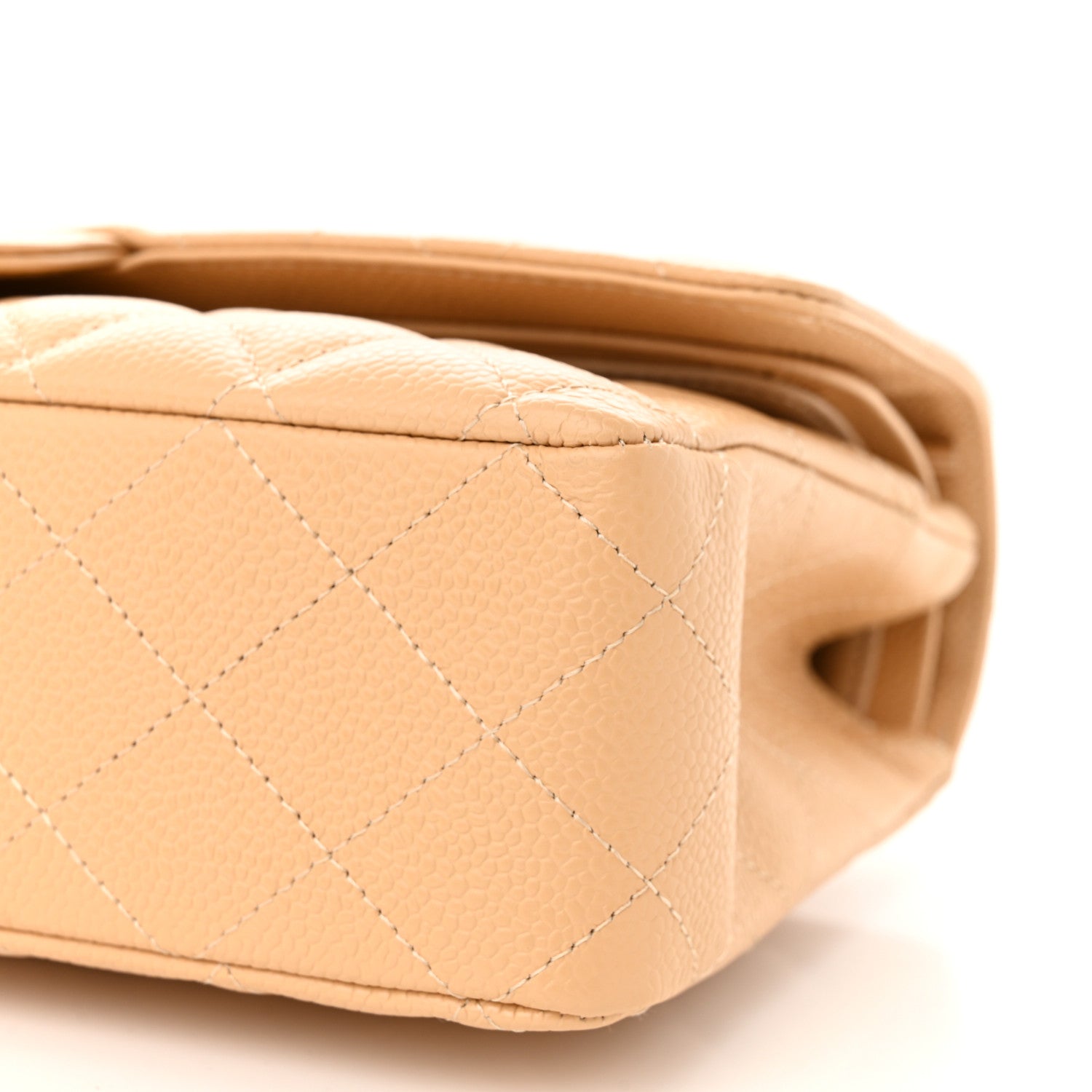 Chanel Caviar Quilted Medium Double Flap Beige 10 of 11