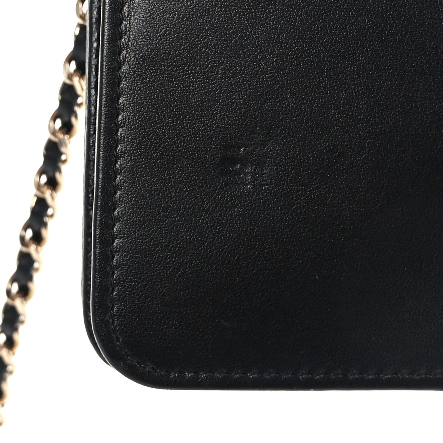 Chanel Caviar Camellia Embossed Wallet On Chain WOC Black 11 of 11