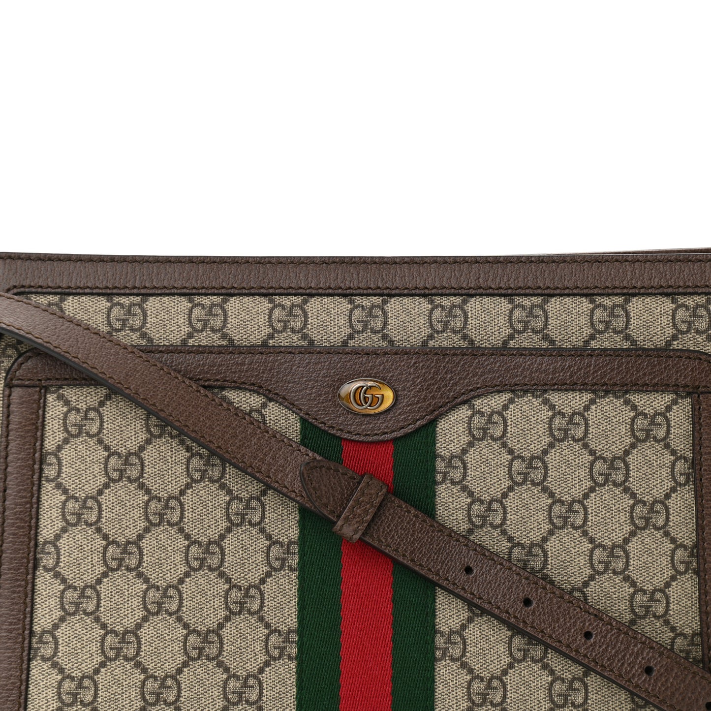 GG Supreme Monogram Web Medium Ophidia Shoulder Bag Beige New Acero