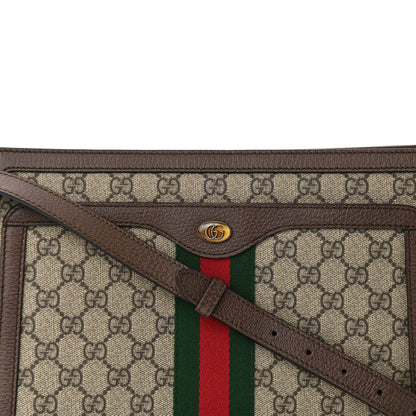 Gucci GG Supreme Monogram Web Medium Ophidia Shoulder Bag Beige New Acero 8 of 10