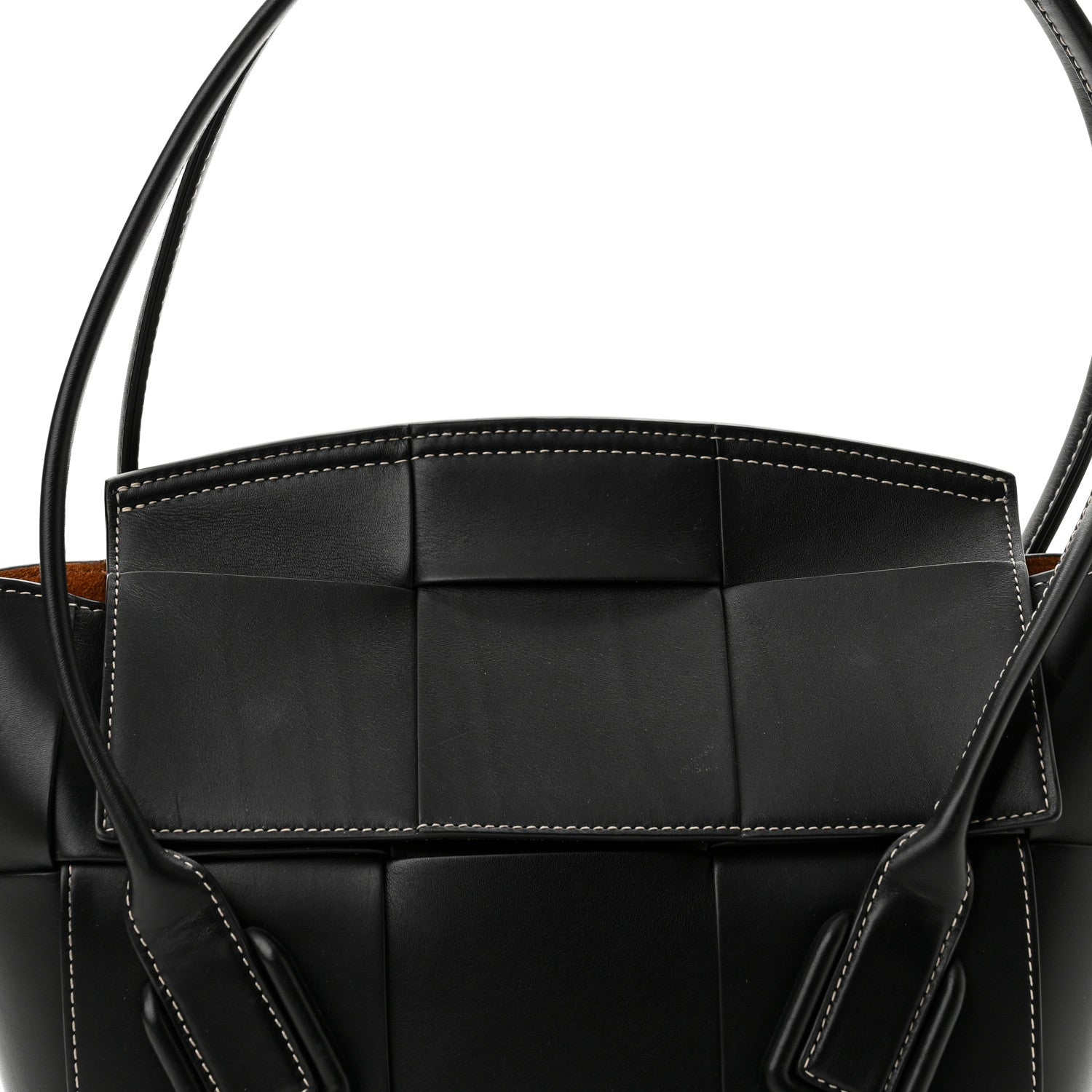 Bottega Veneta French Calfskin Maxi Intrecciato Small Arco Black 8 of 10