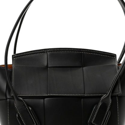Bottega Veneta French Calfskin Maxi Intrecciato Small Arco Black 8 of 10
