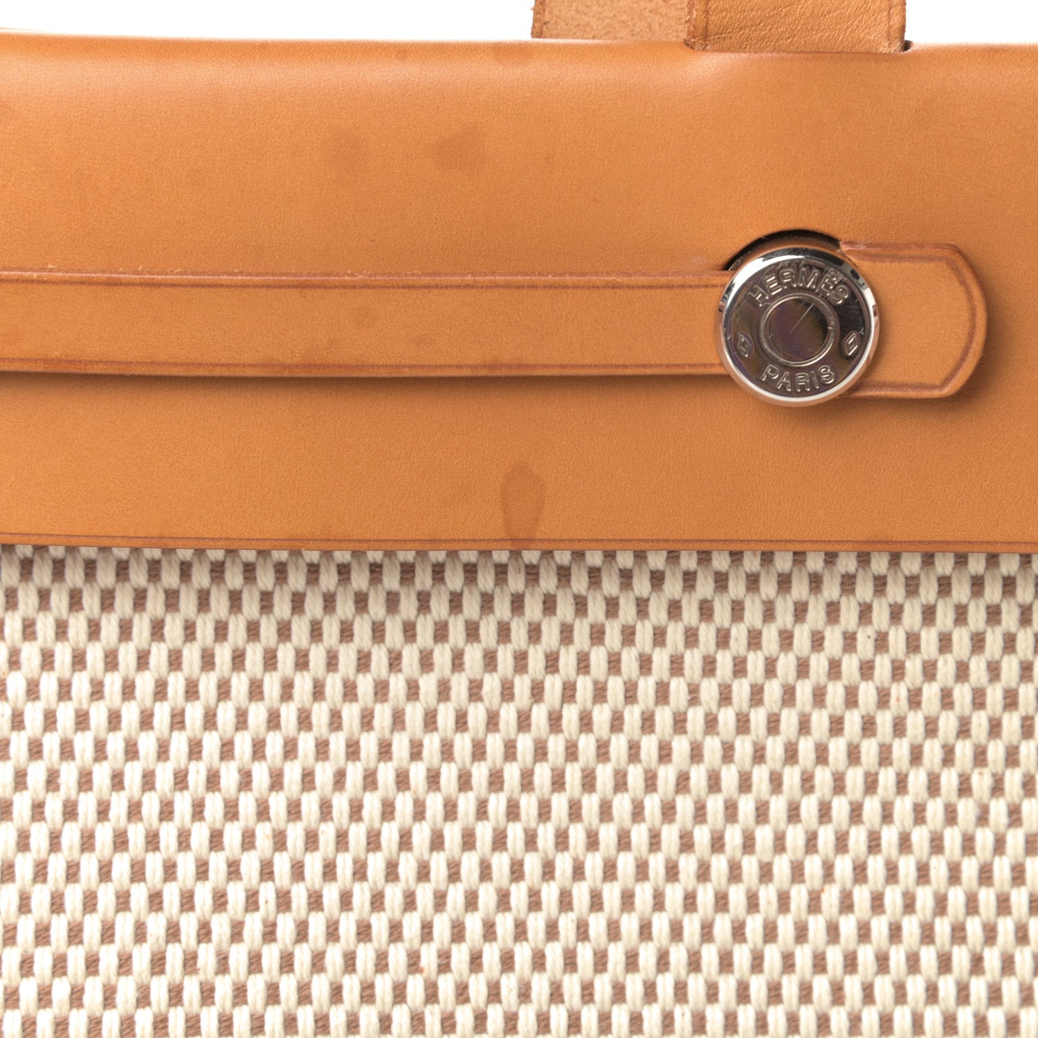 Hermes Toile Vache Hunter Herbag Cabas MM Natural 15 of 15
