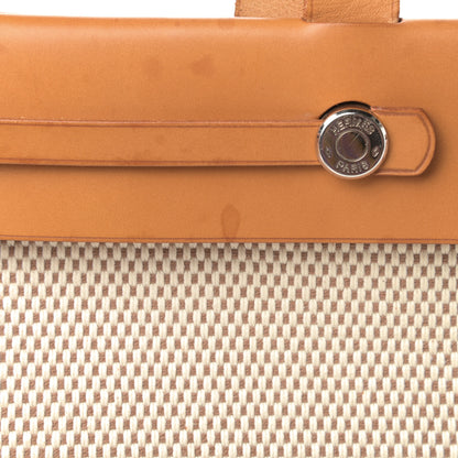 Hermes Toile Vache Hunter Herbag Cabas MM Natural 15 of 15