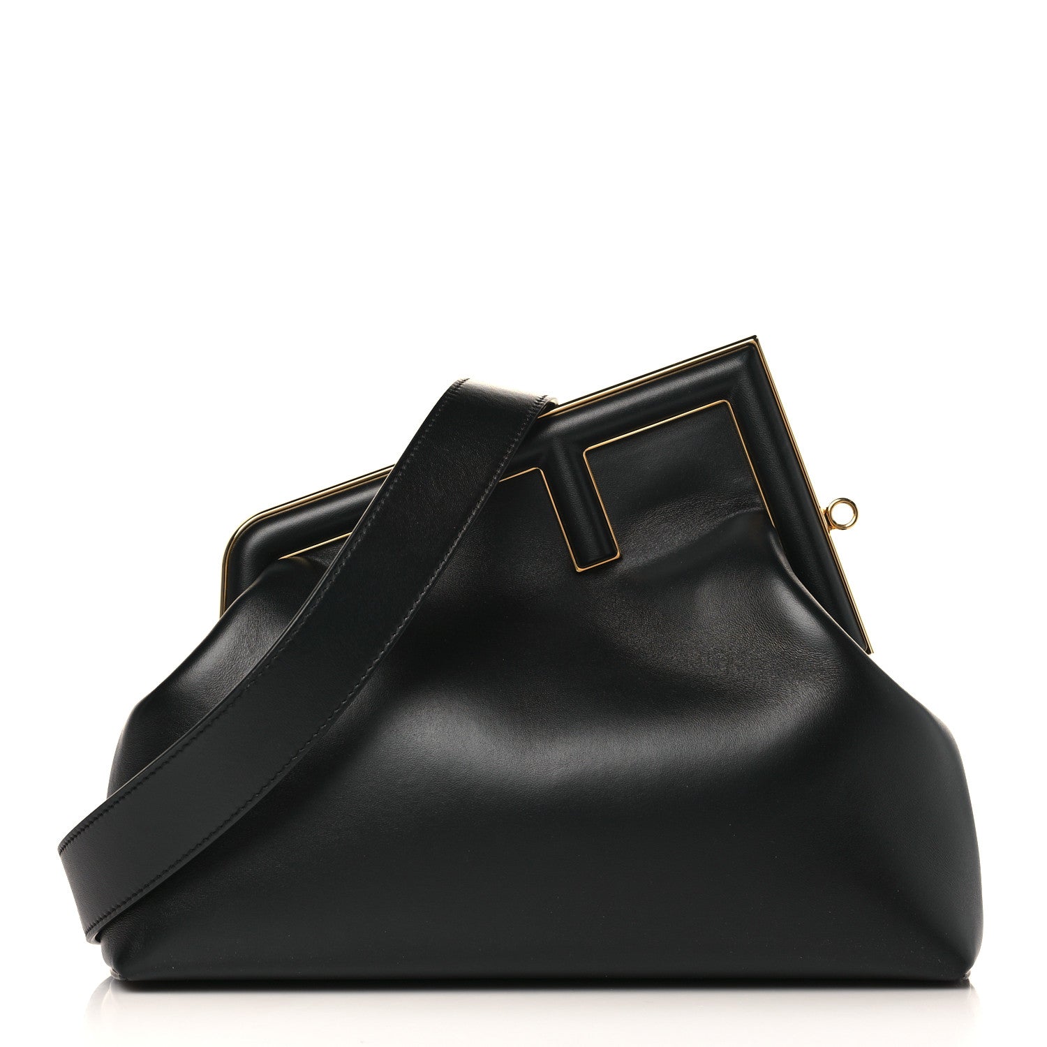Fendi Shiny Nappa Medium Fendi First Black 1 of 10