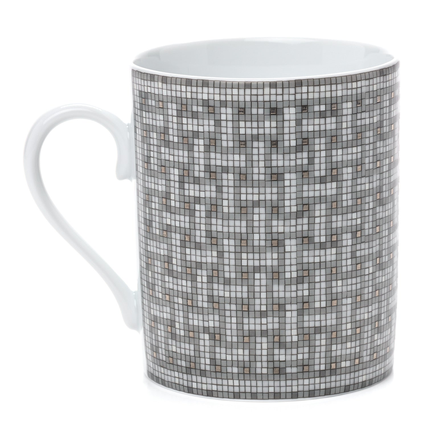 Hermes Porcelain Mosaique au 24 Mug Platinum 3 of 7