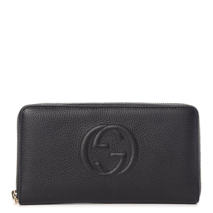 Gucci Calfskin Soho Zip Around Wallet Black 1 of 8