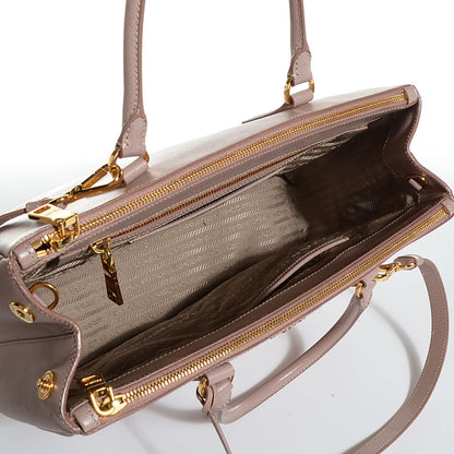 Prada Saffiano Lux Medium Double Zip Tote Cammeo 5 of 11