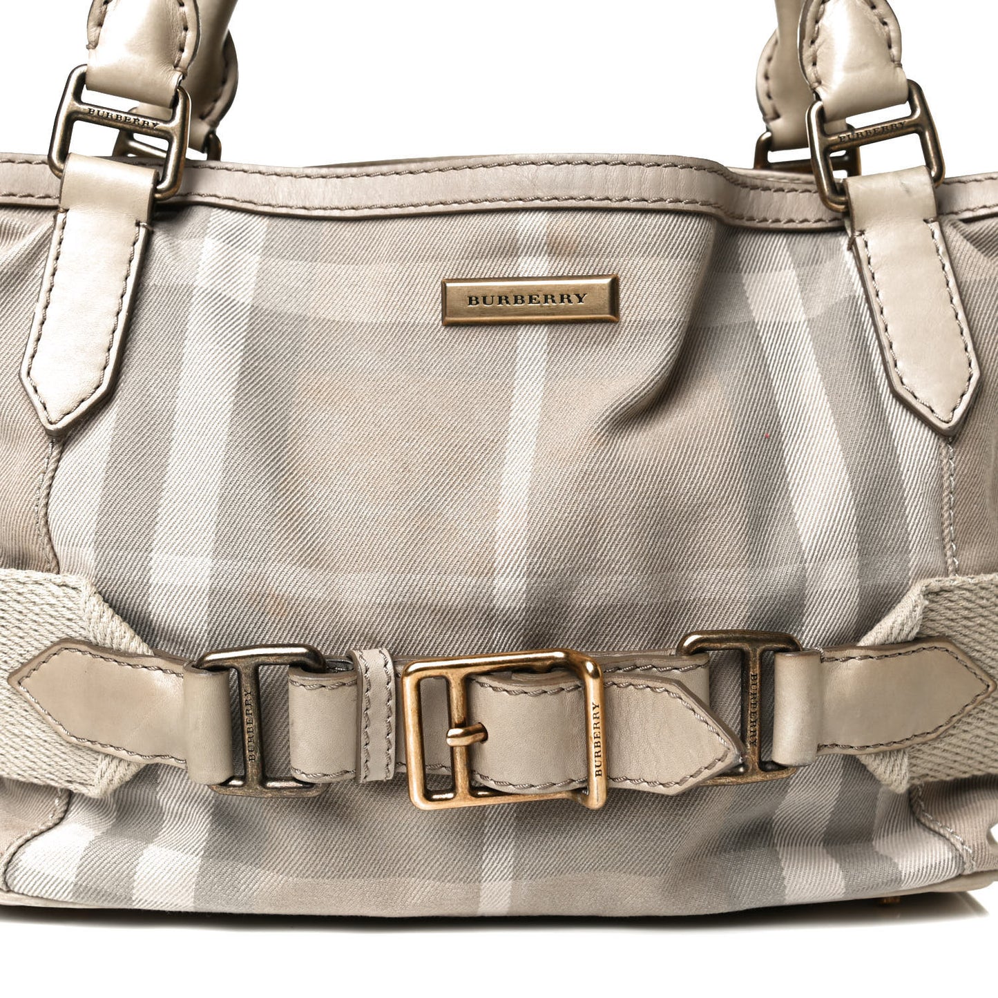 Canvas House Check Parsons Satchel Light Beige