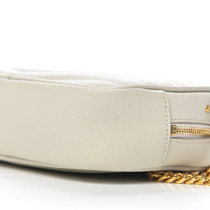 Saint Laurent Grain De Poudre Matelasse Monogram Mini Lou Camera Bag Crema Soft 8 of 11