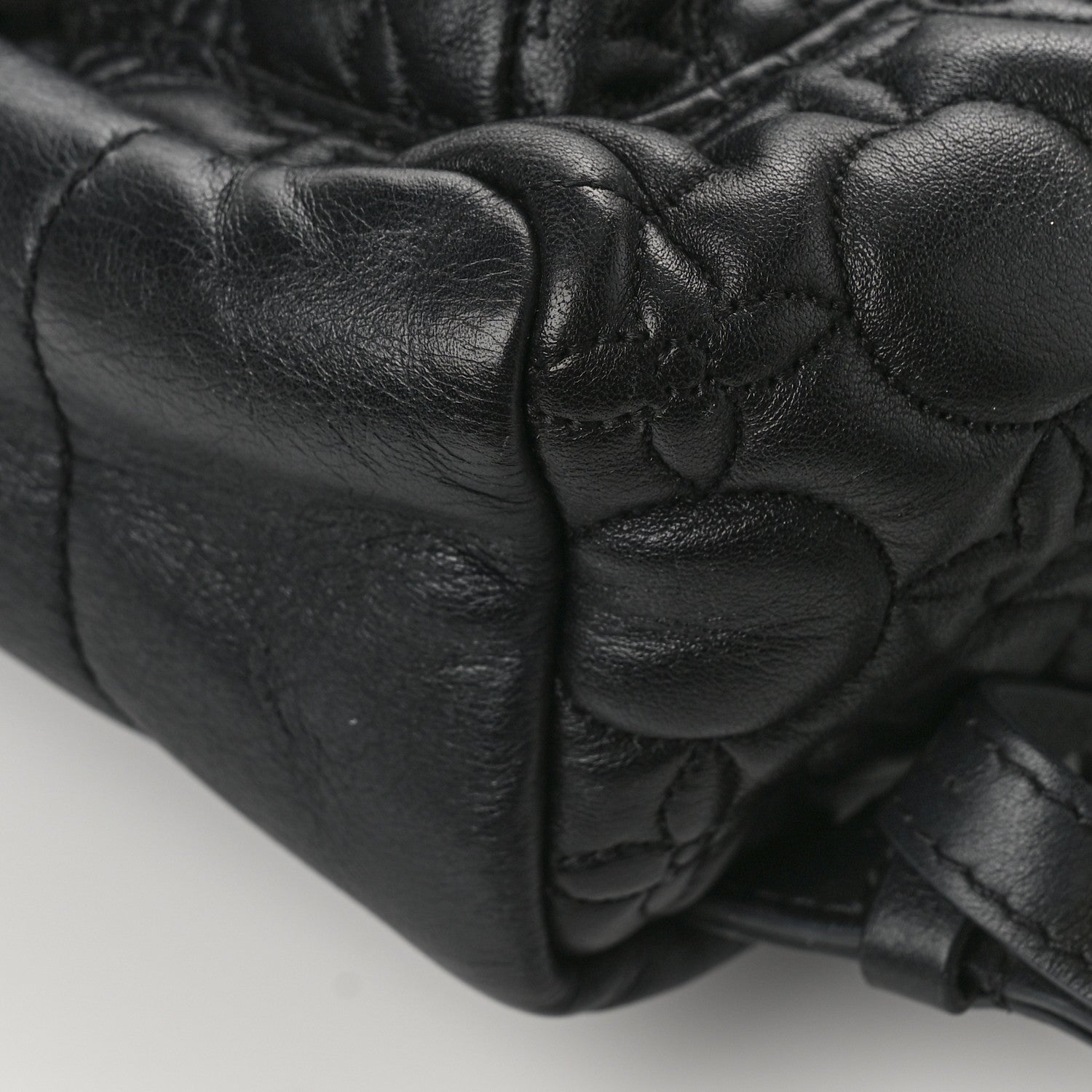 Louis Vuitton Lambskin Flower Quilted Palm Springs Backpack PM Black 8 of 9