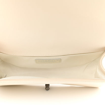 Chanel Caviar Quilted Medium Boy Flap White 5 of 15