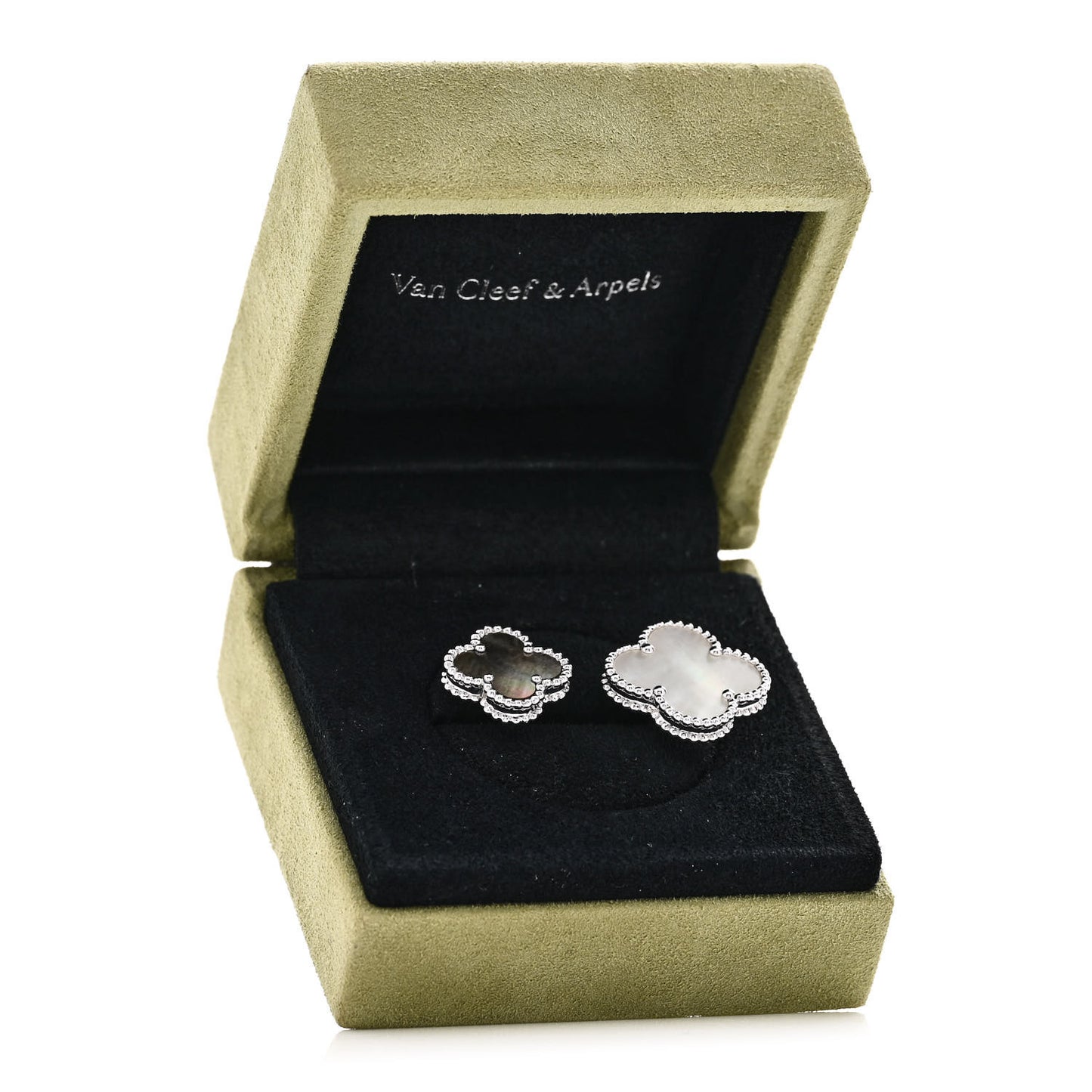 18K White Gold Mother of Pearl Magic Alhambra Between the Finger Ring 52 6