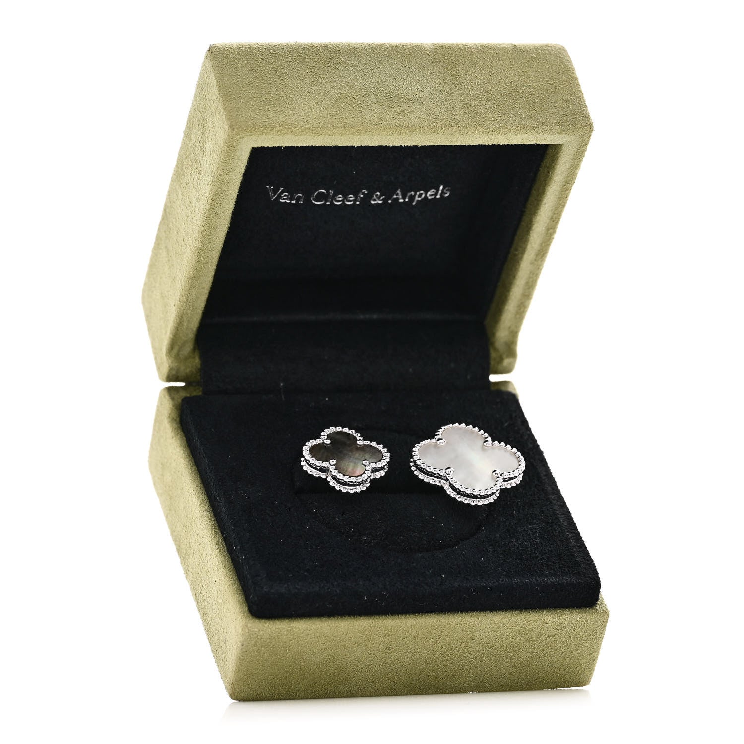 Van Cleef & Arpels 18K White Gold Mother of Pearl Magic Alhambra Between the Finger Ring 52 6 5 of 6