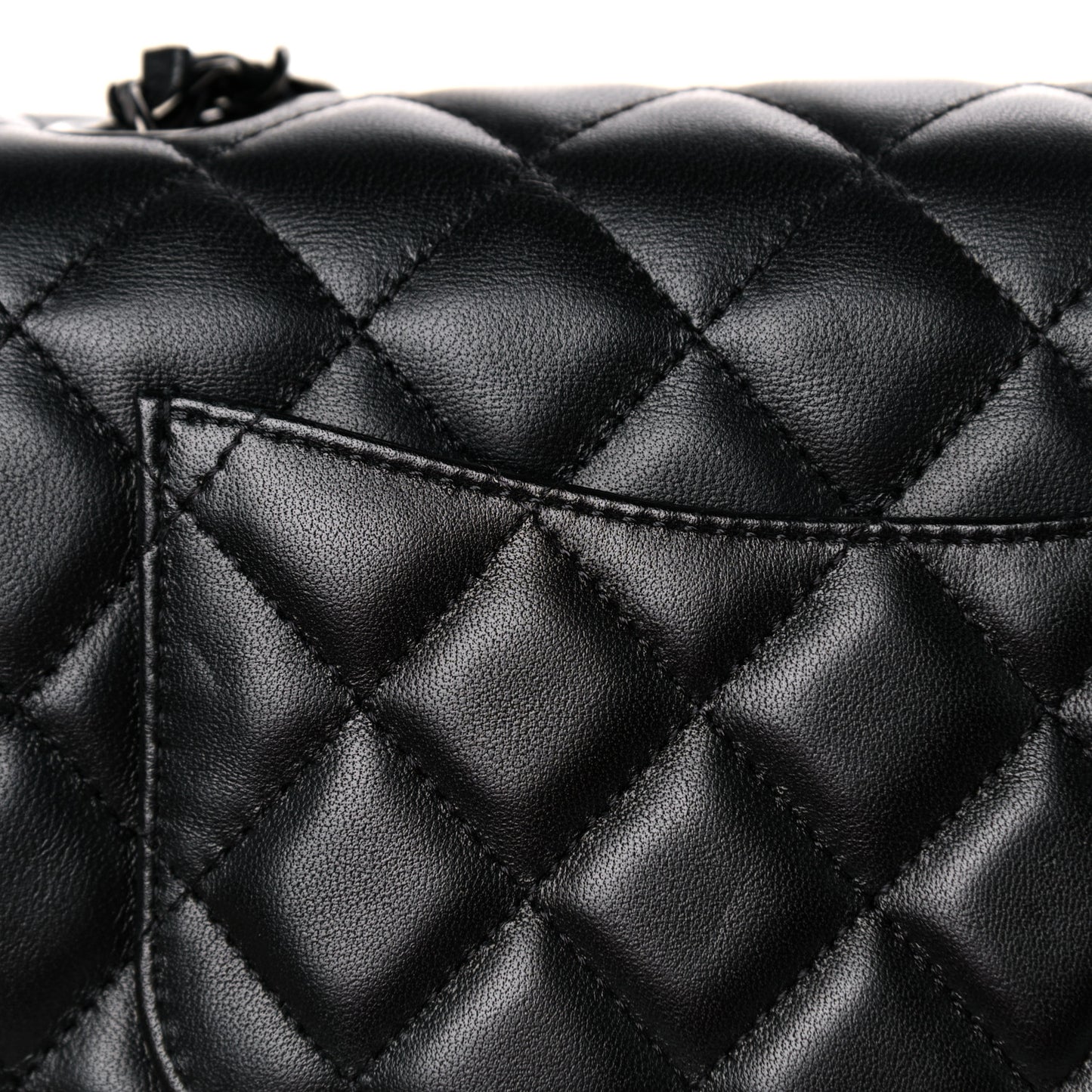 Lambskin Quilted Mini Rectangular Flap So Black