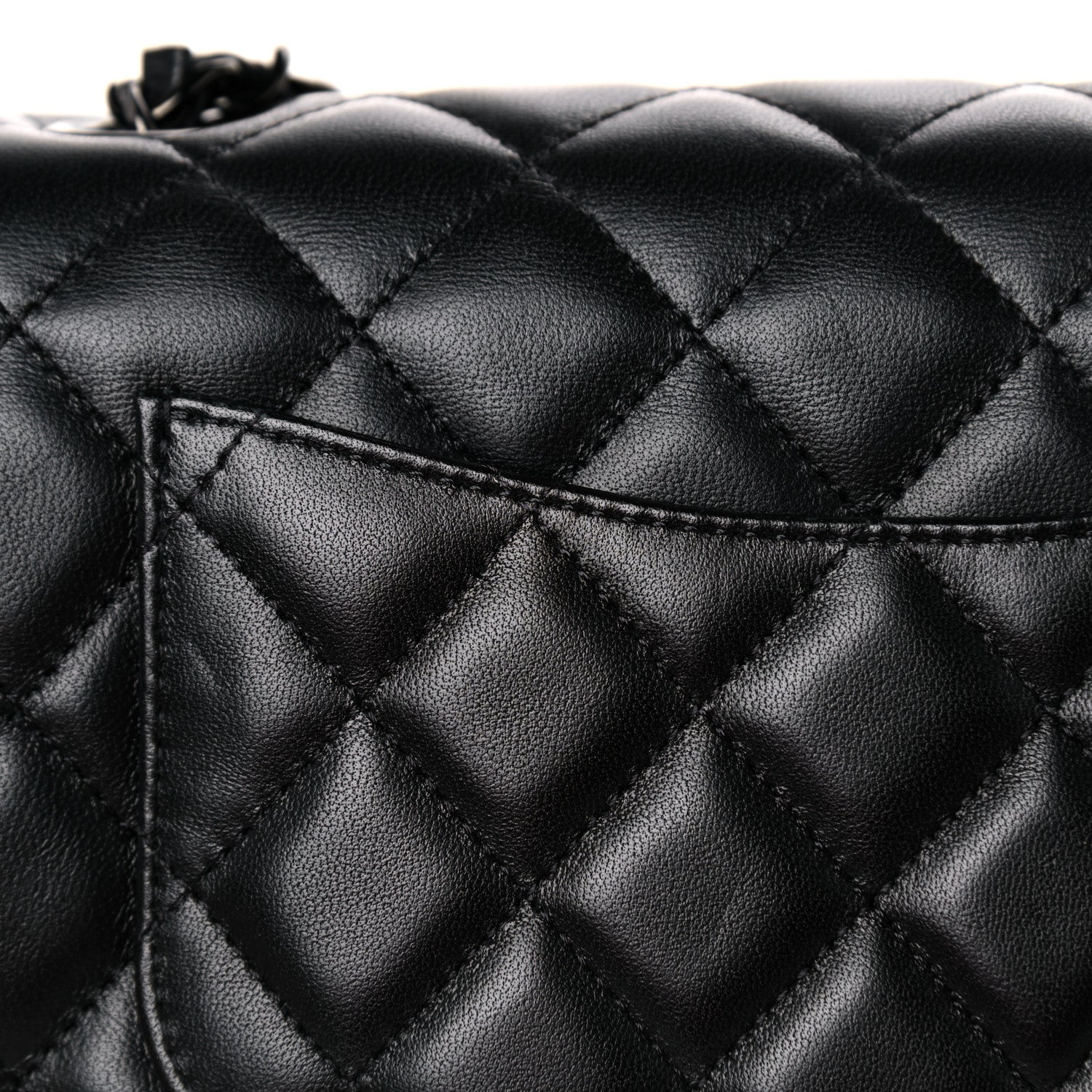 Chanel Lambskin Quilted Mini Rectangular Flap So Black 13 of 14