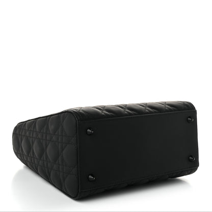 Christian Dior Ultra Matte Calfskin Cannage Medium Lady Dior Black 4 of 10