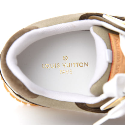 Louis Vuitton Calfskin Suede Run Away Sneakers 36 Kaki 8 of 10