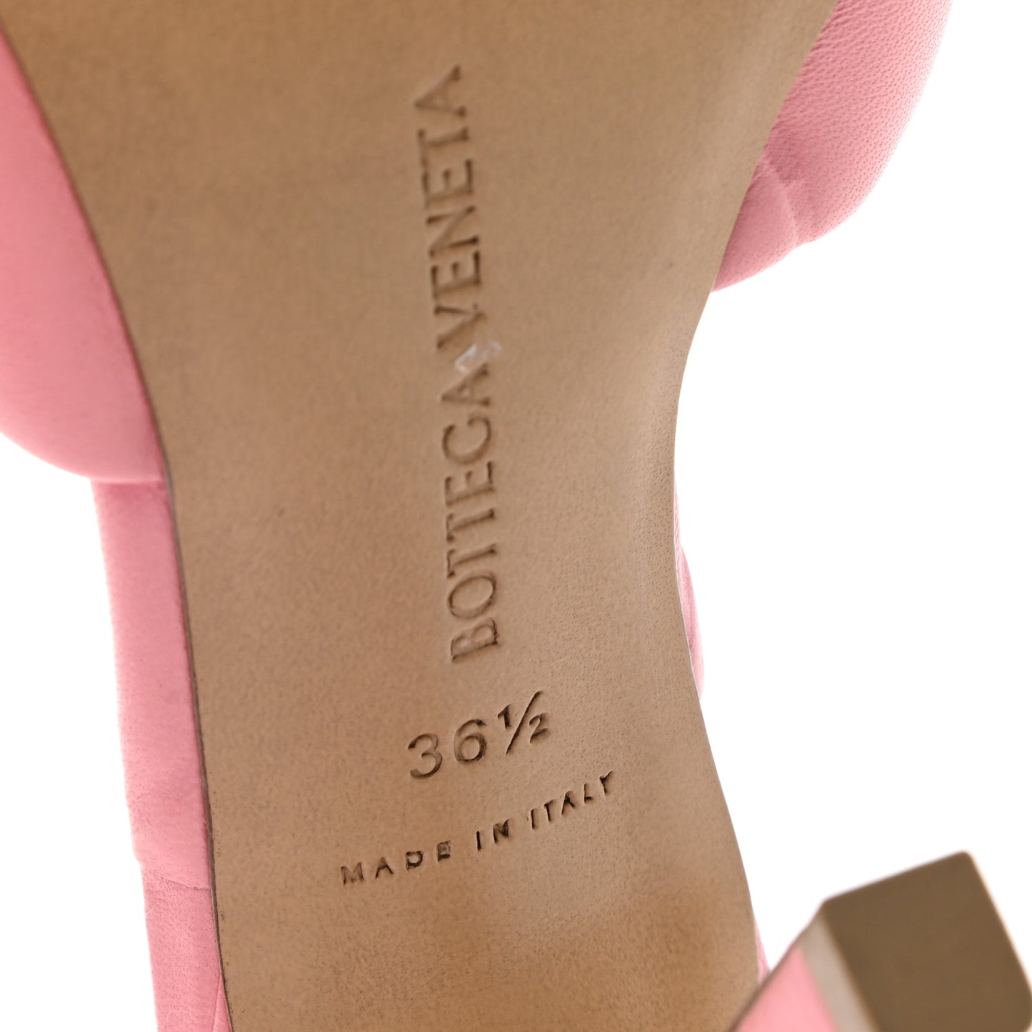 Nappa Quilted Rubber Lido Mule Sandals 36.5 Blossom