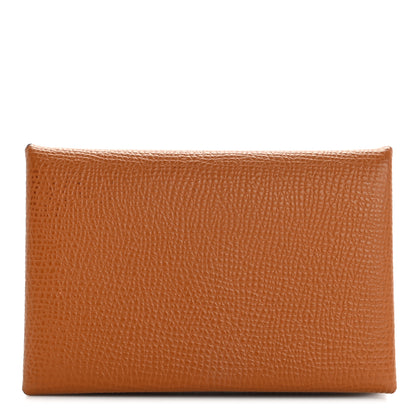 Hermes Epsom Calvi Card Case Gold 1 of 10