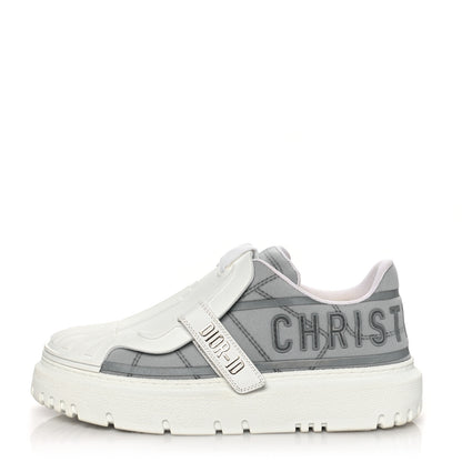 Christian Dior Reflective Fabric Nylon Dior-ID Platform Sneakers 38 Silver 1 of 8