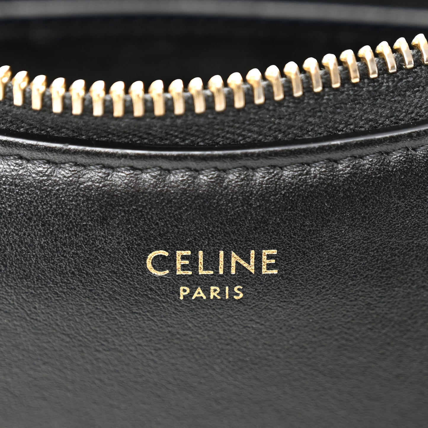 Smooth Calfskin Medium Strap Ava Shoulder Bag Black