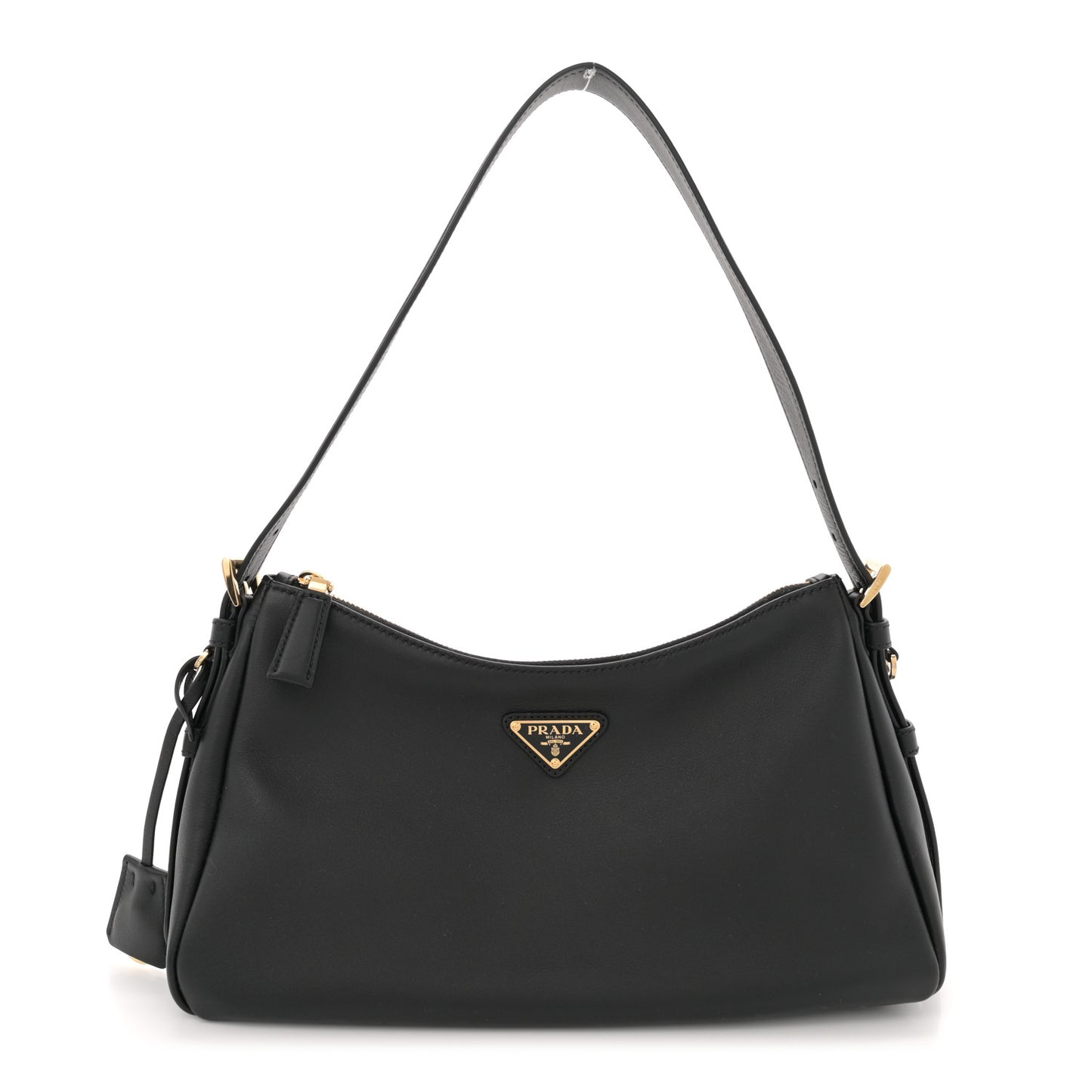 Soft Calfskin Medium Aimee Shoulder Bag Black