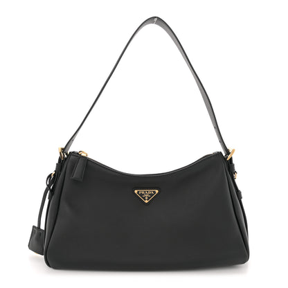 Prada Soft Calfskin Medium Aimee Shoulder Bag Black 1 of 10