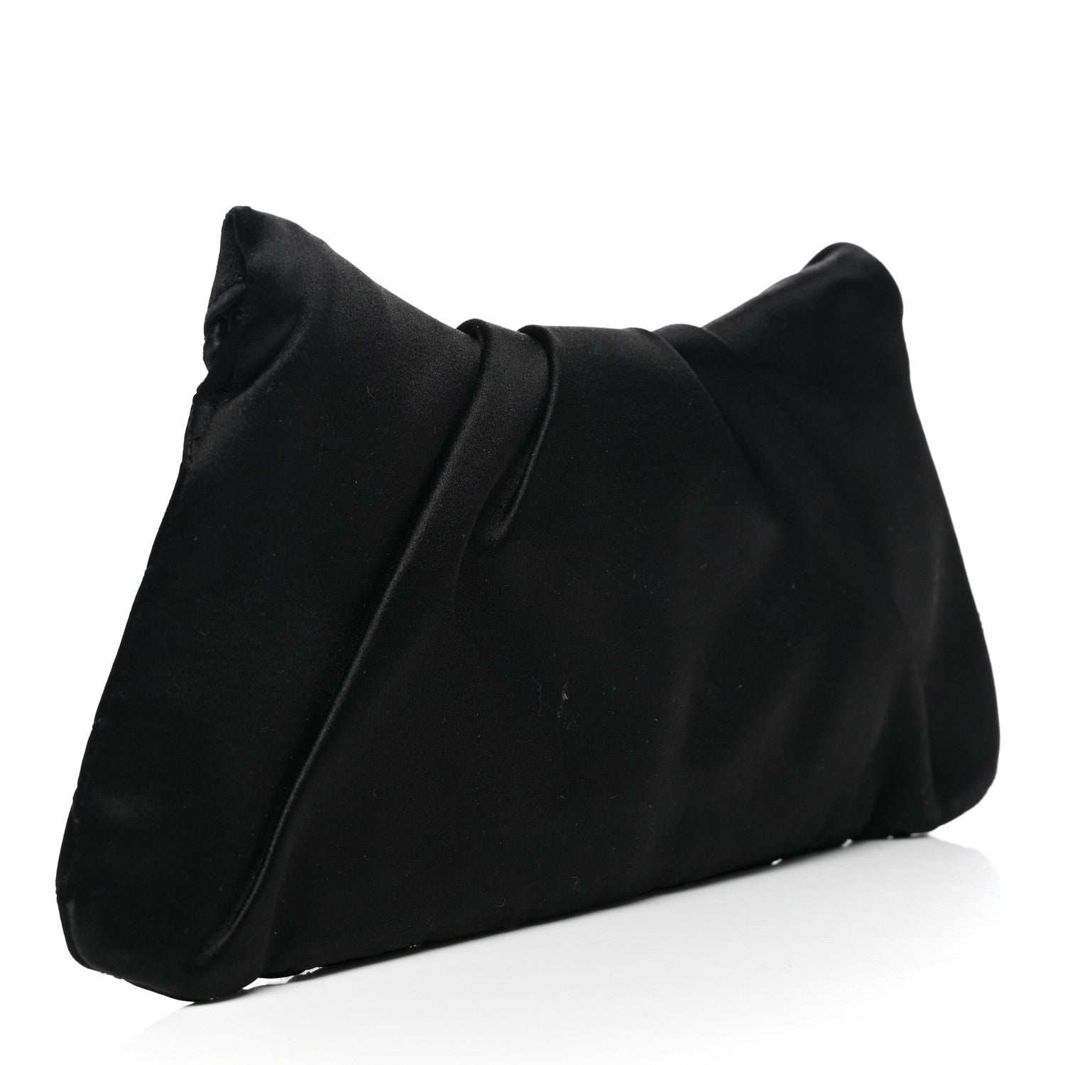 Chanel Satin Quilted Flap Clutch Black 3 of 8