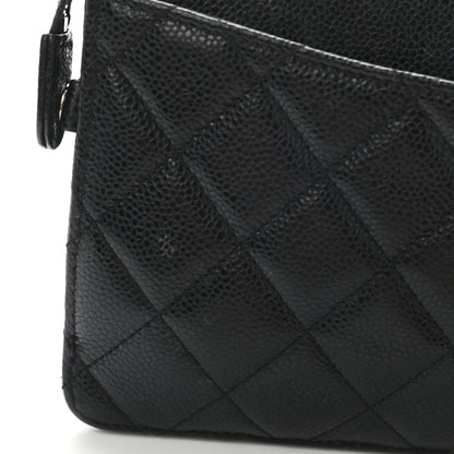 Chanel Caviar Quilted Classic Pouch With Handle Black 8 of 17