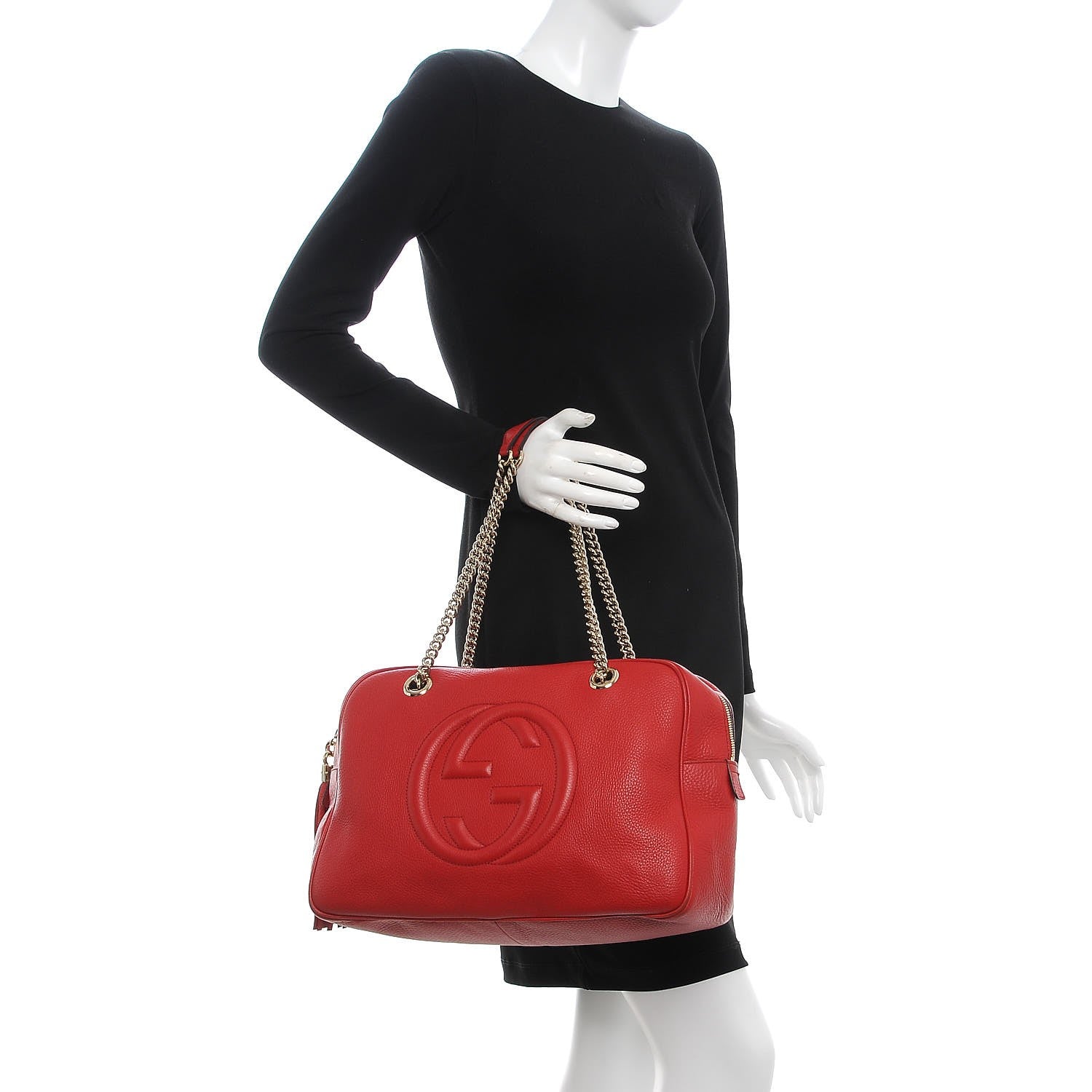 Gucci Cellarius Calfskin Medium Soho Bowler Tabasco 2 of 12