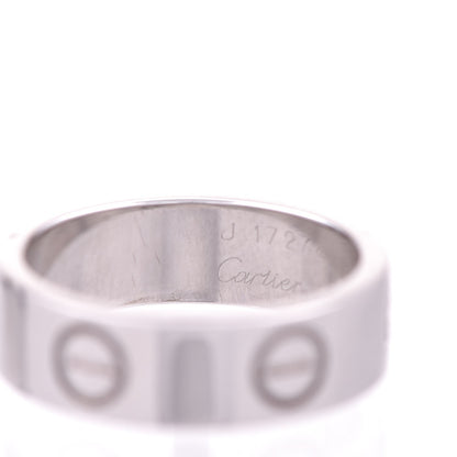 Cartier 18K White Gold 5.5mm LOVE Ring 49 4.75 4 of 5