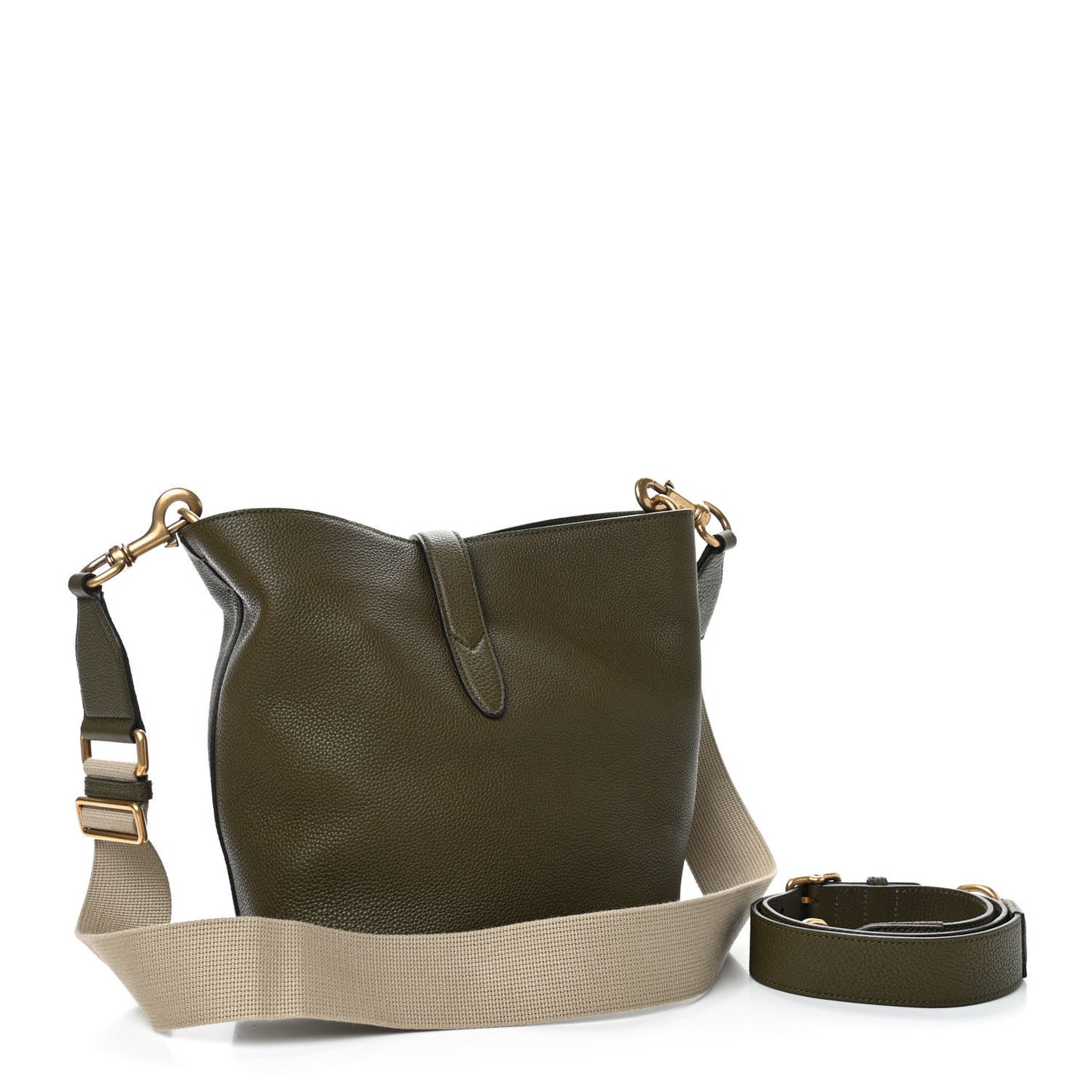 Soft Grained Calfskin Small Jackie Bucket Bag Green