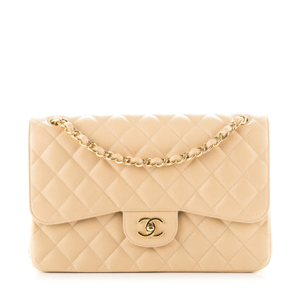 Chanel Caviar Quilted Jumbo Double Flap Beige Clair 1 of 8