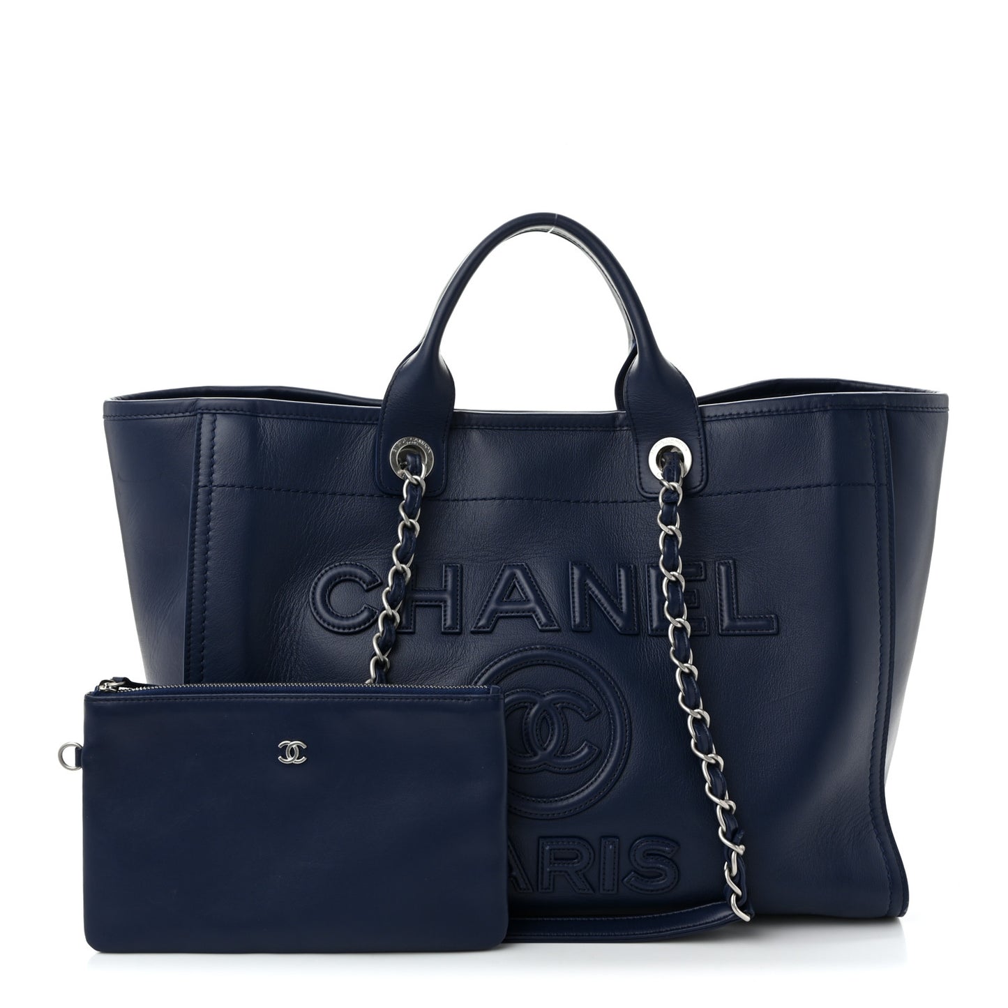 Calfskin Medium Deauville Navy